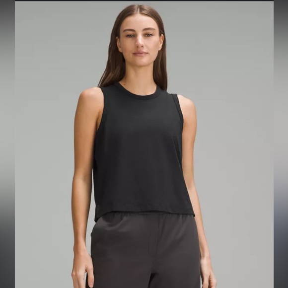 lululemon athletica Tops - Lululemon Classic-Fit Cotton-Blend Tank ptp 15” est. sz.2